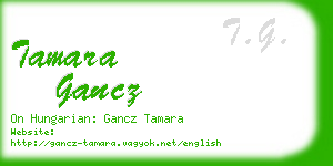 tamara gancz business card